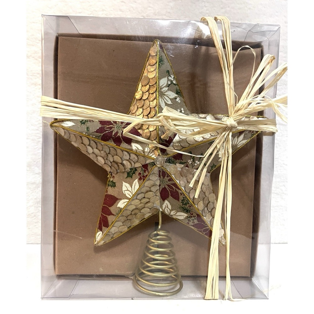 Christmas Tree Topper Star New In Box Craft Style